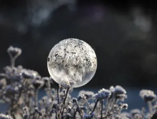 Cristallisation d'une bulle de savon